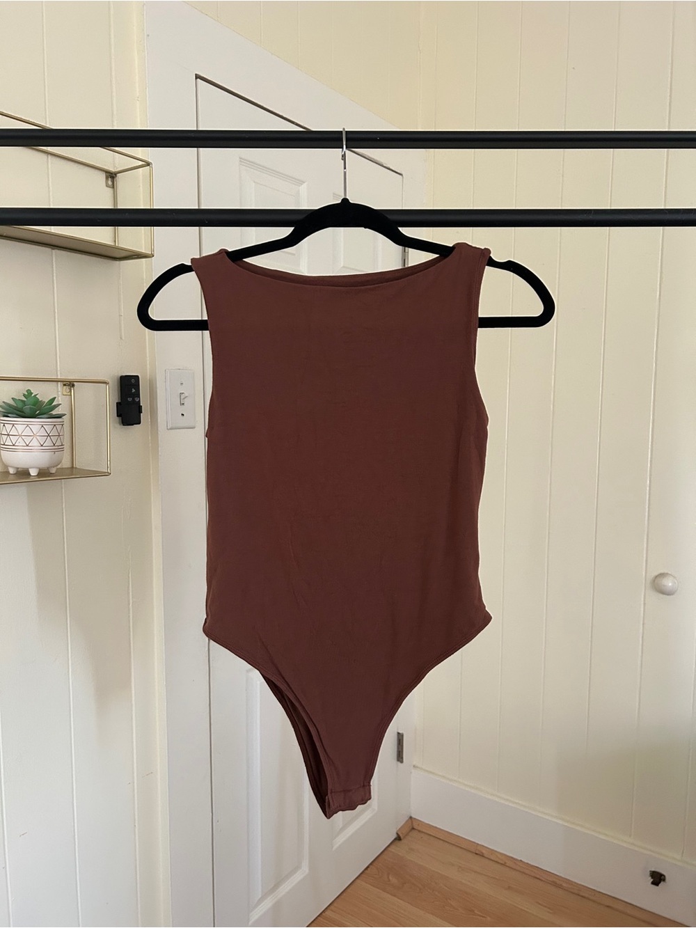 Highneck Brown Bodysuit
